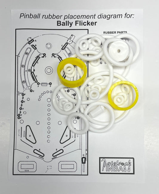 Bally Flicker Pinball Machine Rubber Ring Kit