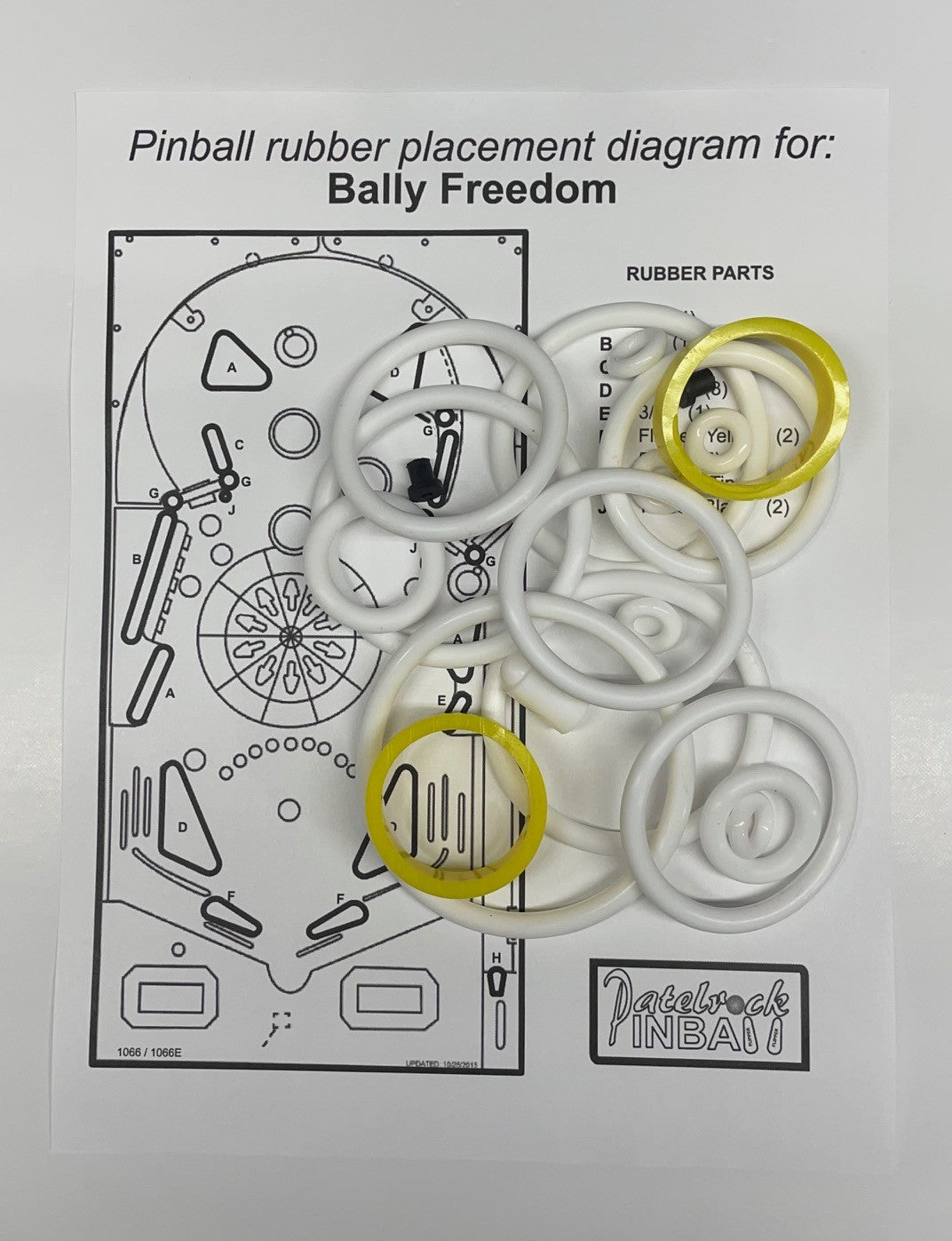 Bally Freedom Pinball Machine Rubber Ring Kit