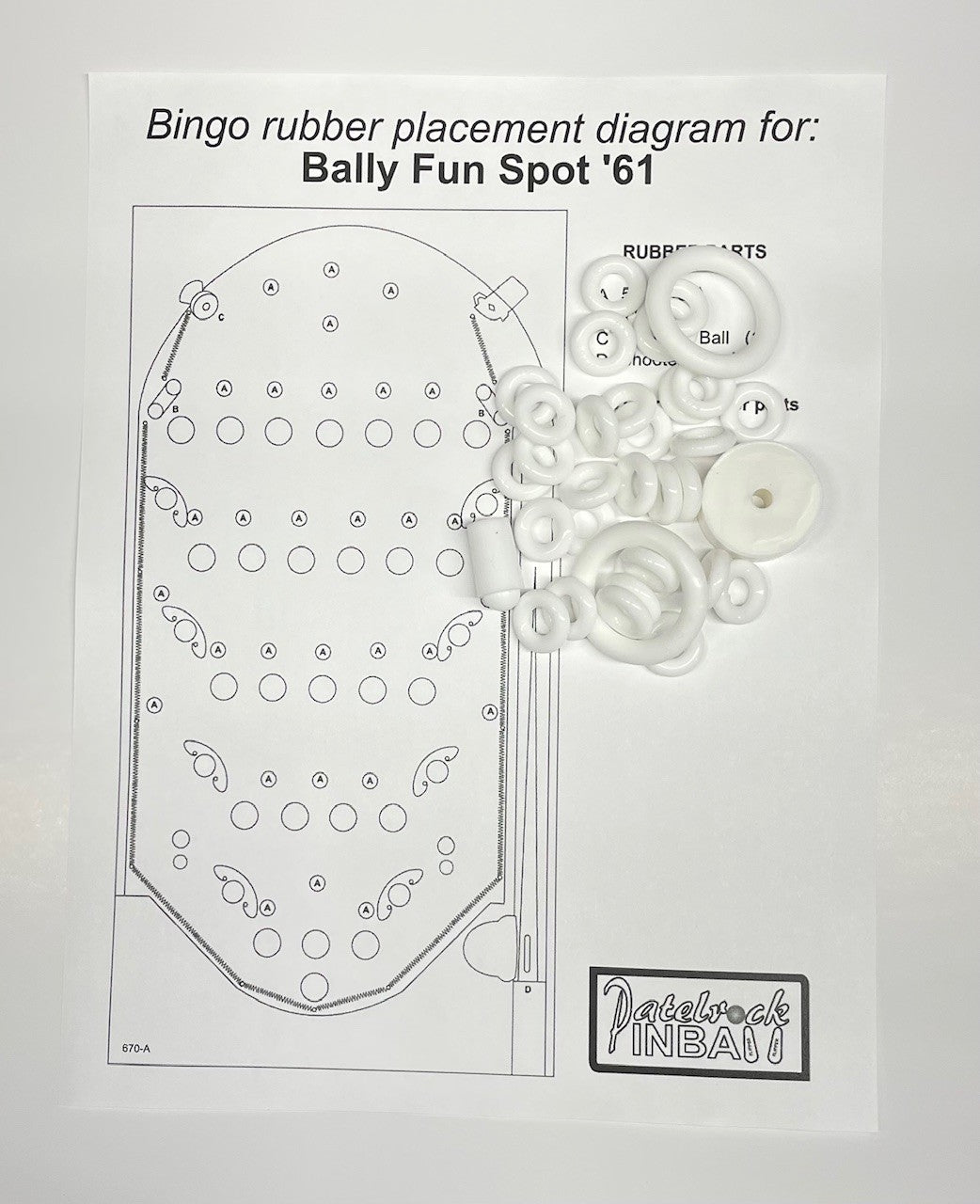 Bally Fun Spot `61 Bingo Machine Rubber Ring Kit
