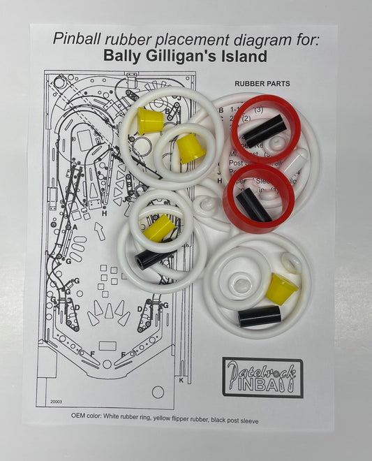 Bally Gilligan's Island Pinball Machine Maintenance Kit