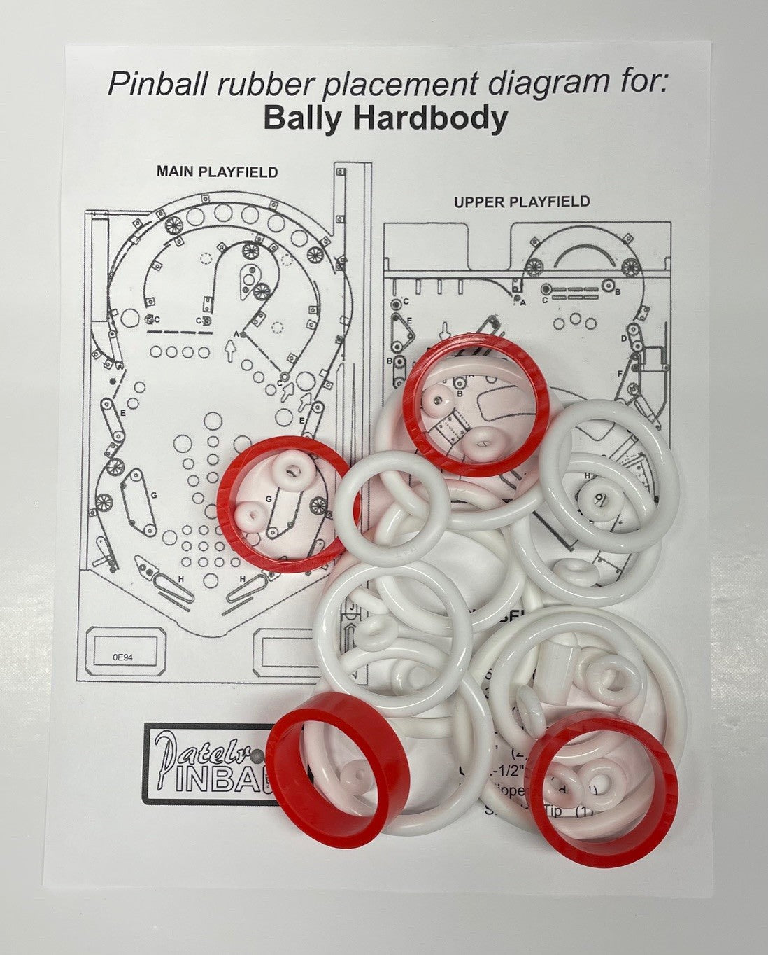 Bally Hardbody Pinball Machine Rubber Ring Kit