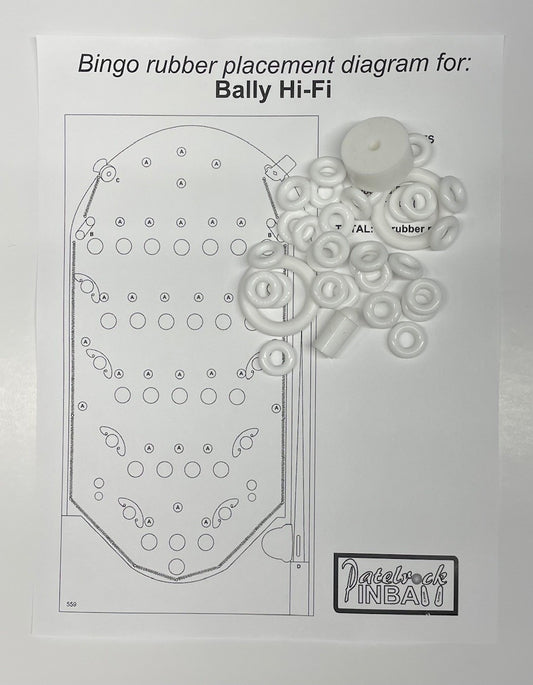 Bally Hi-Fi Bingo Machine Rubber Ring Kit