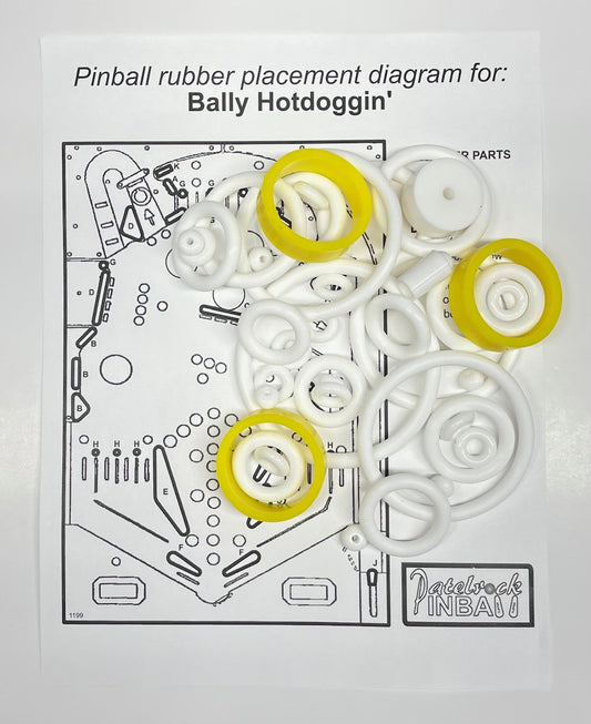 Bally Hotdoggin' Pinball Machine Rubber Ring Kit