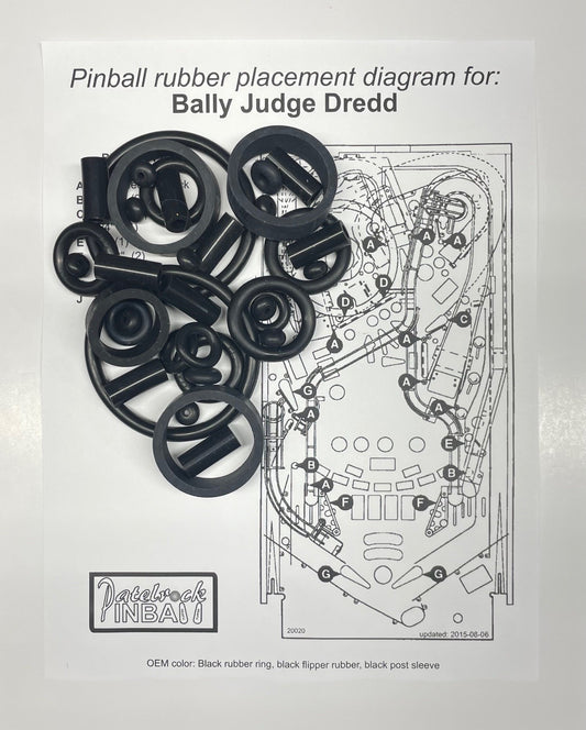 Bally Judge Dredd Pinball Machine Rubber Ring Kit
