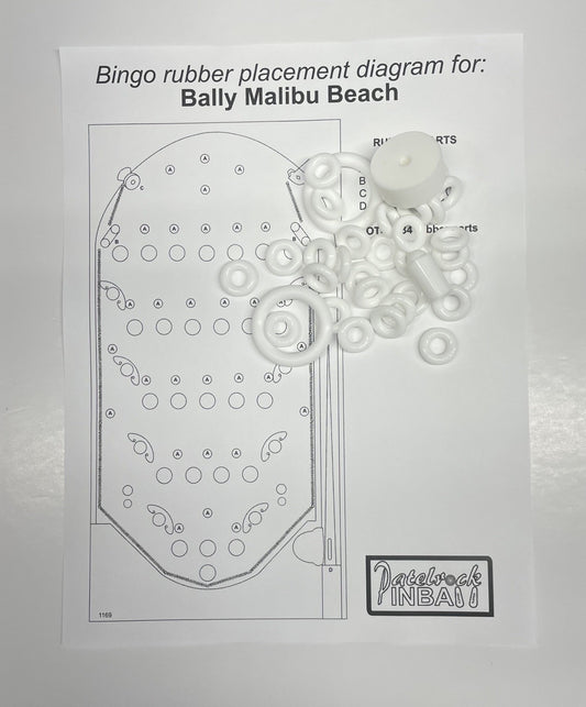 Bally Malibu Beach Bingo Machine Rubber Ring Kit