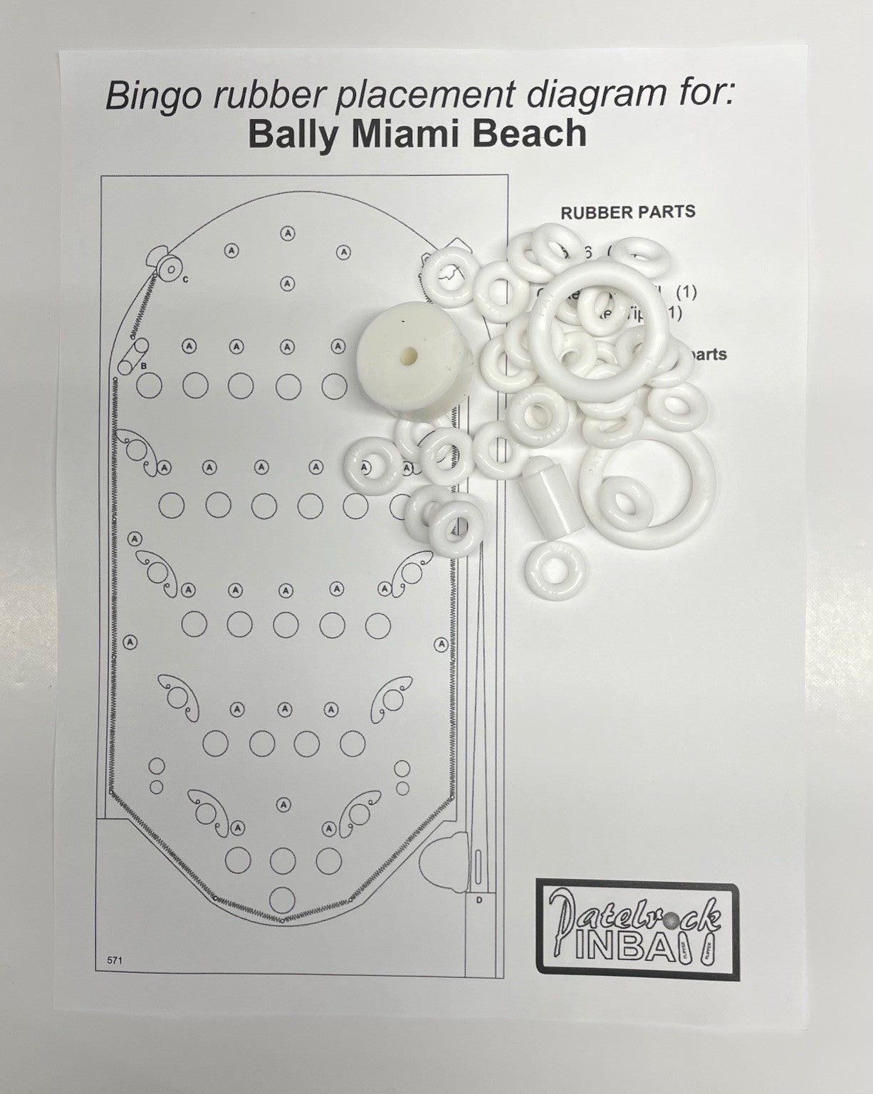 Bally Miami Beach Bingo Machine Maintenance Kit