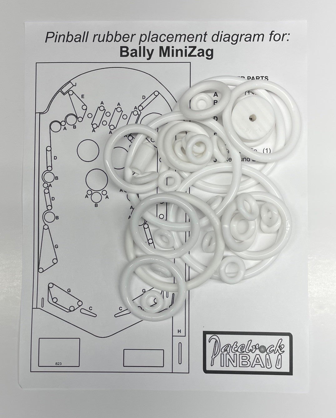 Bally MiniZag | Mini Zag Pinball Machine Rubber Ring Kit