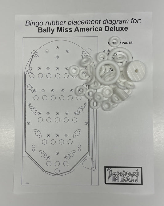 Bally Miss America Deluxe Bingo Machine Rubber Ring Kit