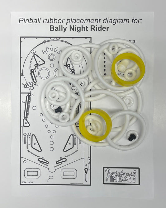 Bally Night Rider Pinball Machine Rubber Ring Kit