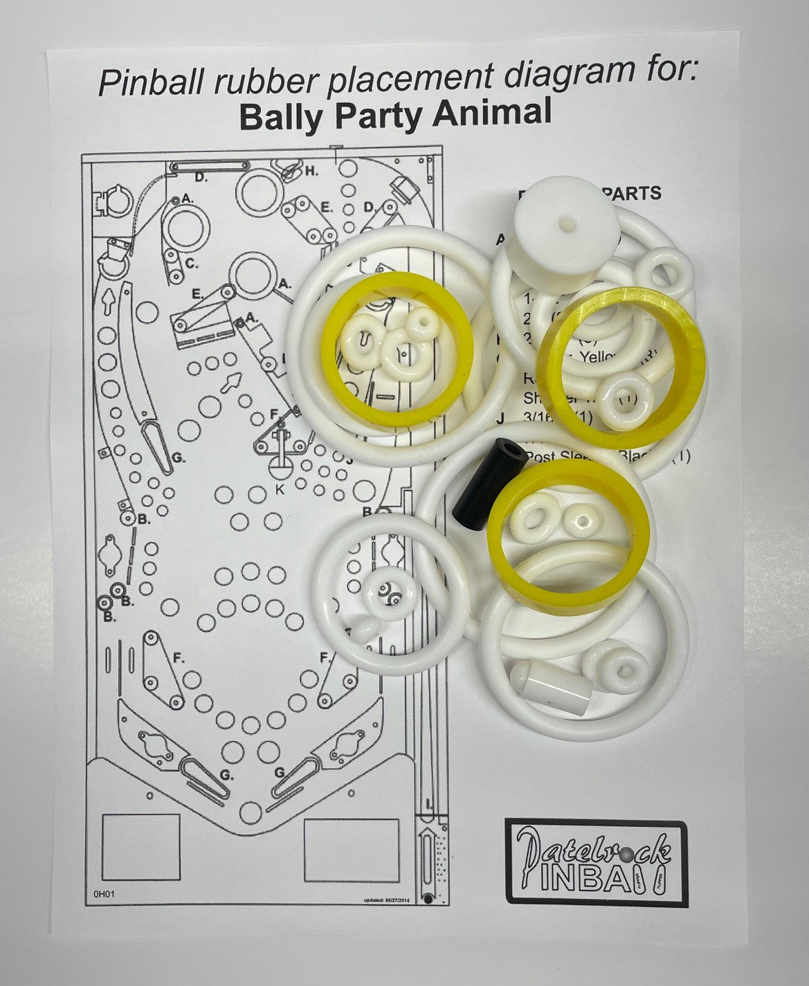 Bally Party Animal Pinball Machine Rubber Ring Kit