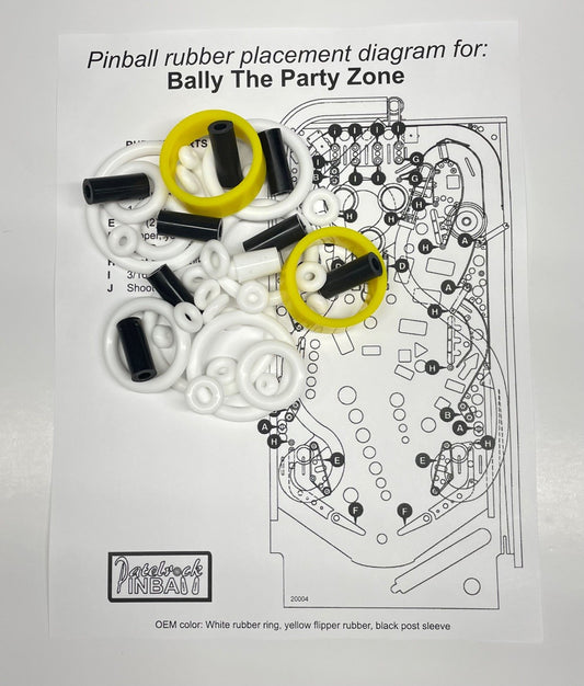 Bally The Party Zone Pinball Machine Rubber Ring Kit
