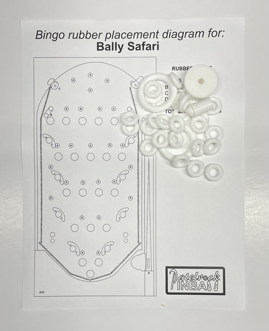 Bally Safari Bingo Machine Rubber Ring Kit