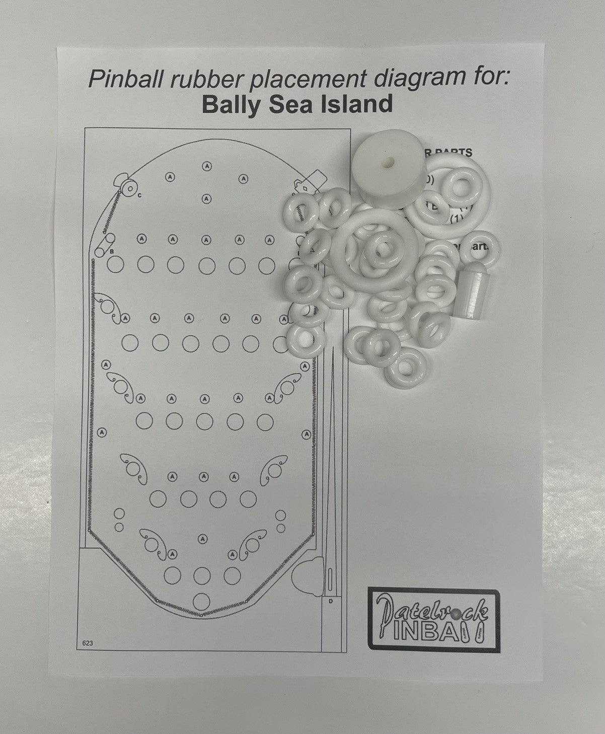 Bally Sea Island Bingo Machine Rubber Ring Kit