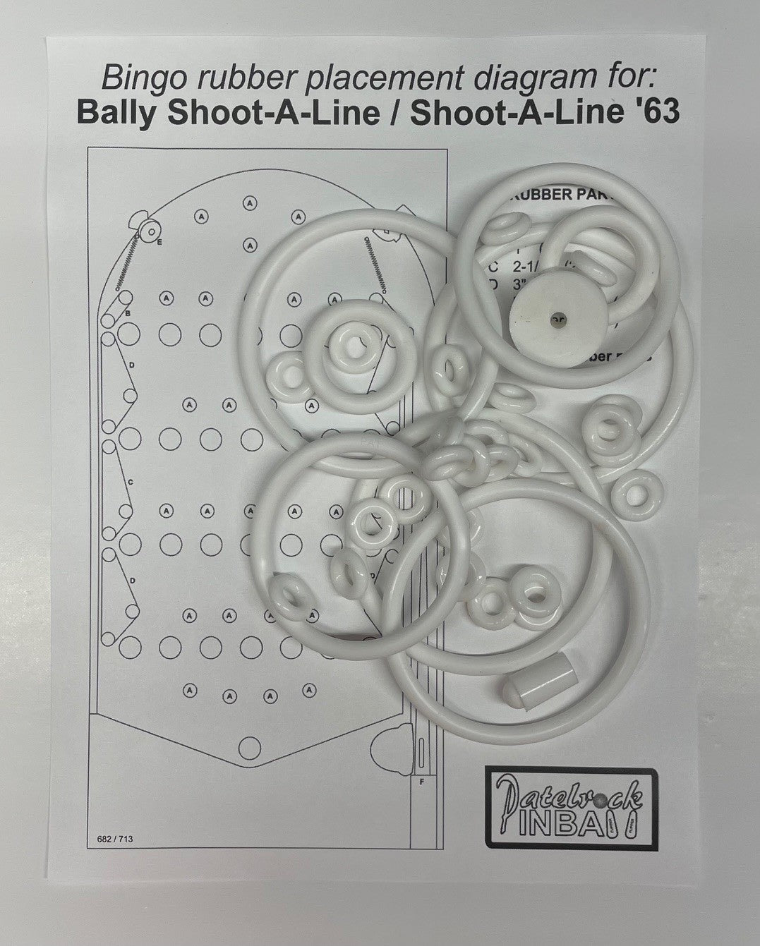 Bally Shoot-A-Line Bingo Machine Rubber Ring Kit