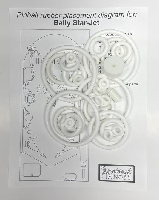 Bally Star Jet Pinball Machine Rubber Ring Kit