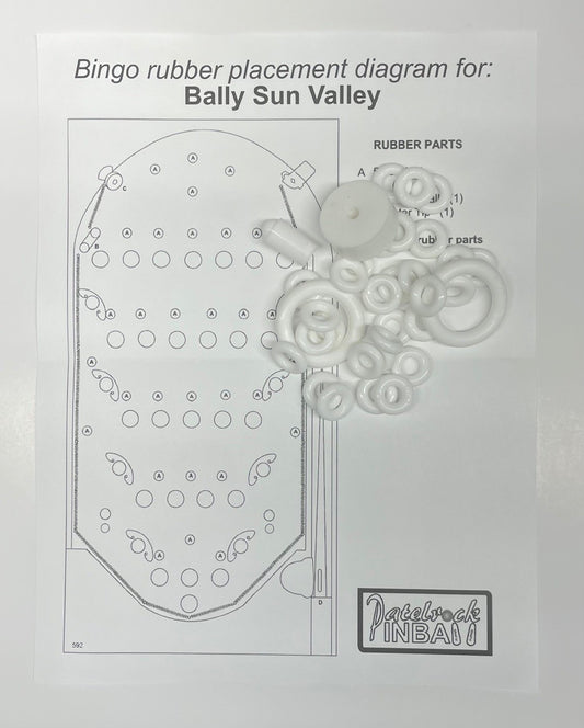 Bally Sun Valley Bingo Machine Rubber Ring Kit