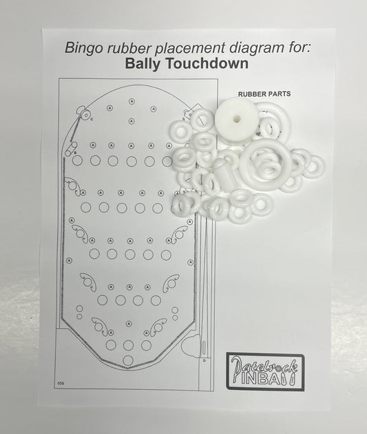 Bally Touchdown Bingo Machine Rubber Ring Kit