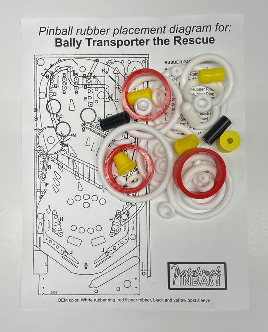 Bally Transporter the Rescue Pinball Machine Rubber Ring Kit