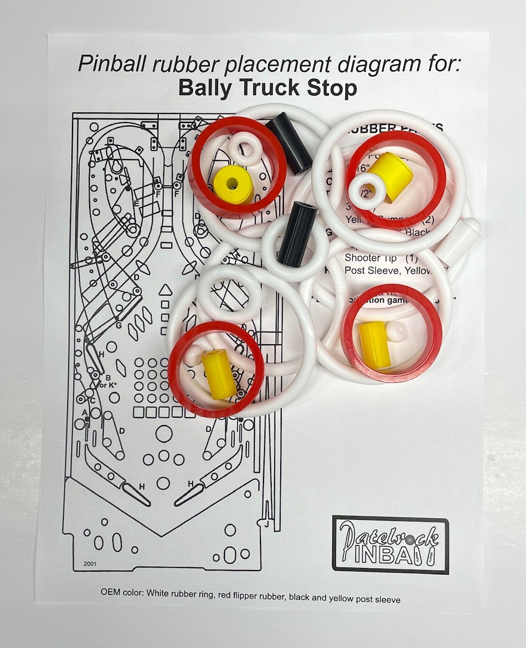 Bally Truck Stop Pinball Machine Rubber Ring Kit