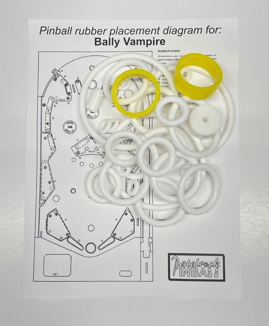 Bally Vampire Pinball Machine Rubber Ring Kit