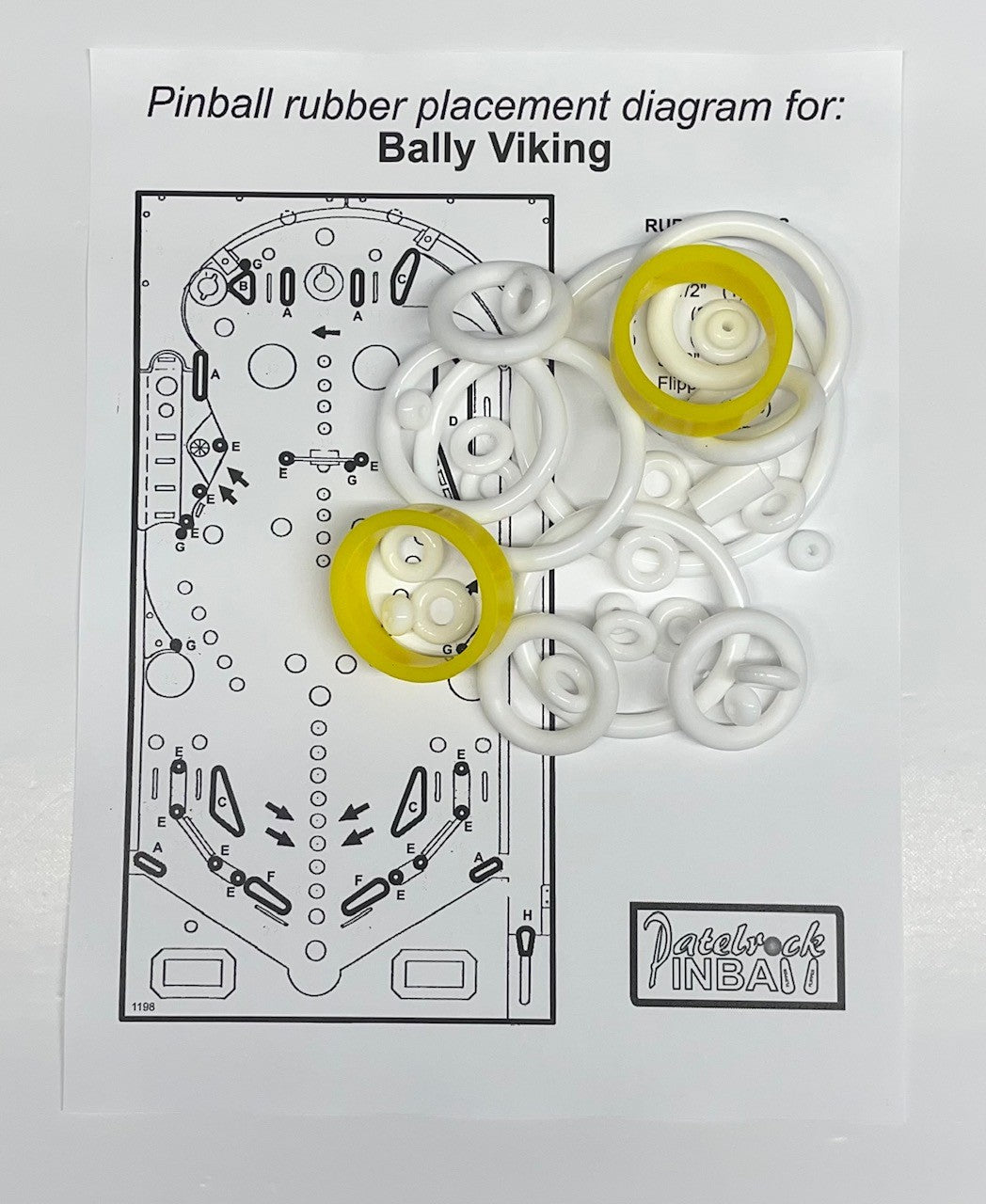 Bally Viking Pinball Machine Rubber Ring Kit
