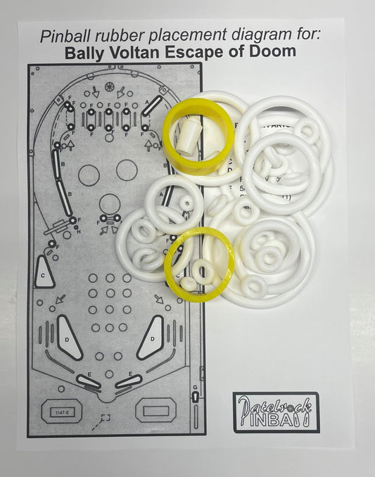 Bally Voltan Espaces Cosmic Doom Pinball Machine Rubber Ring Kit