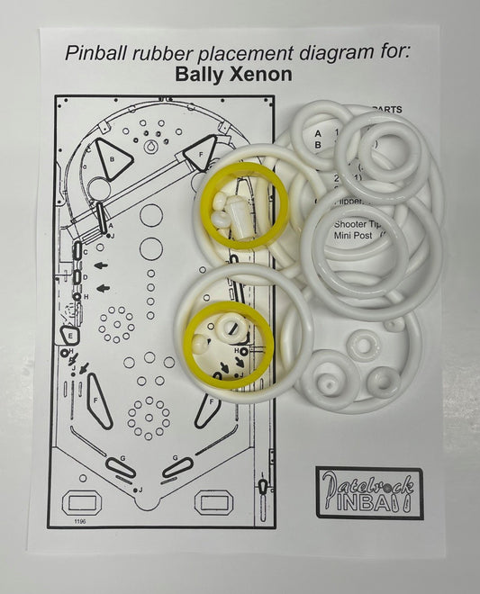 Bally Xenon Pinball Machine Rubber Ring Kit