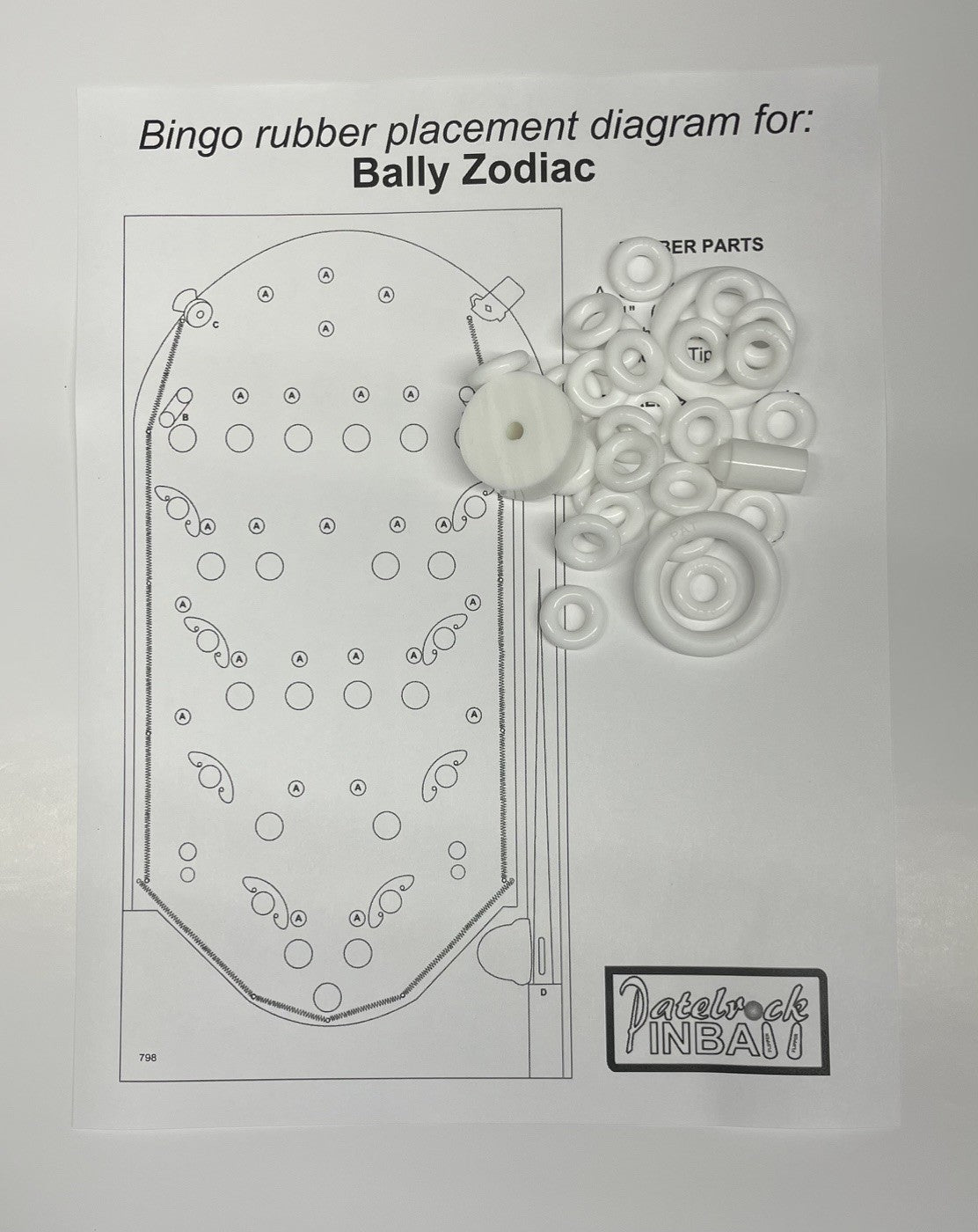 Bally Zodiac Bingo Machine Rubber Ring Kit