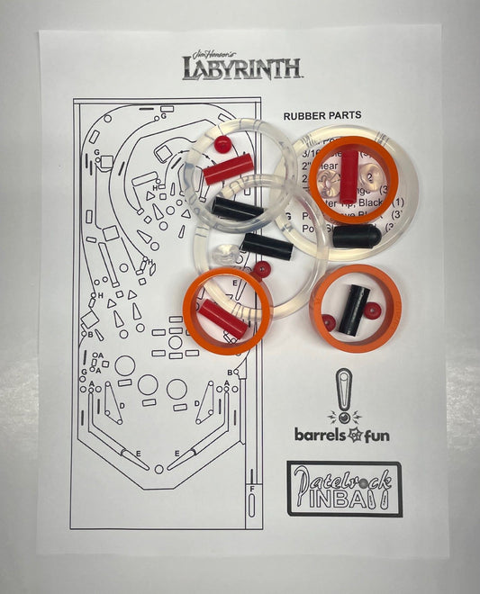 Barrels of Fun Jim Henson's Labyrinth Pinball Machine Rubber Ring Kit