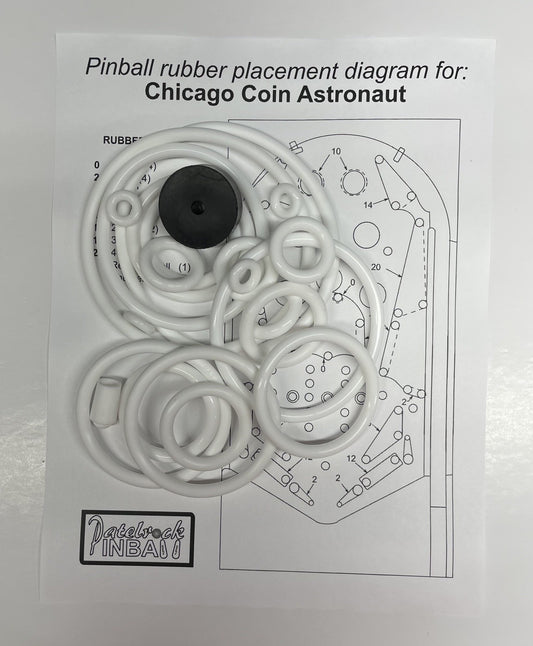 Chicago Coin Astronaut Pinball Machine Rubber Ring Kit