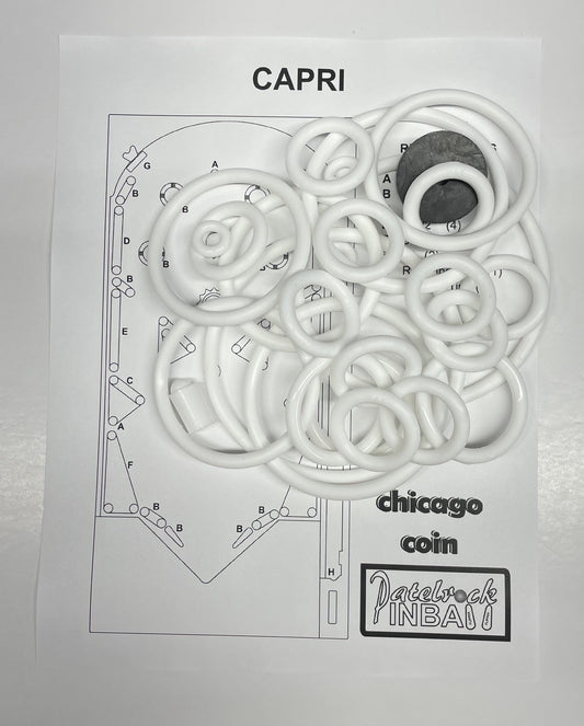 Chicago Coin Capri Pinball Machine Rubber Ring Kit