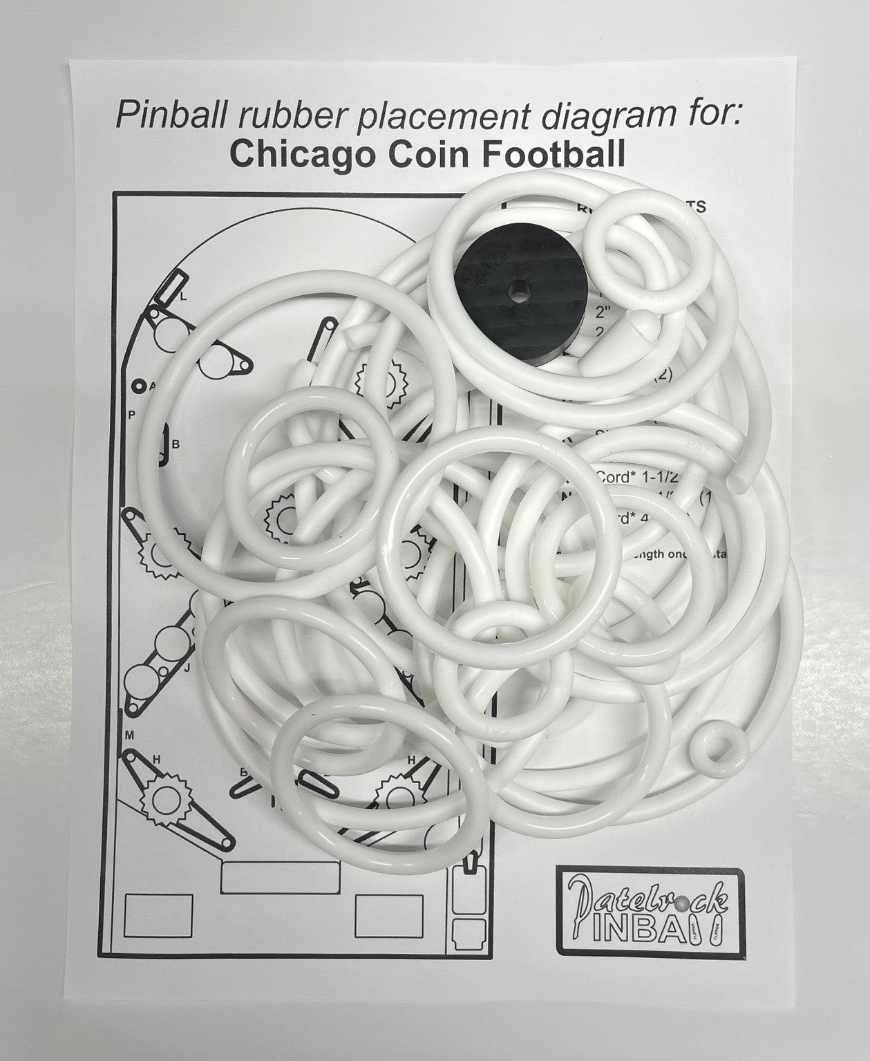 Chicago Coin Football Pinball Machine Rubber Ring Kit