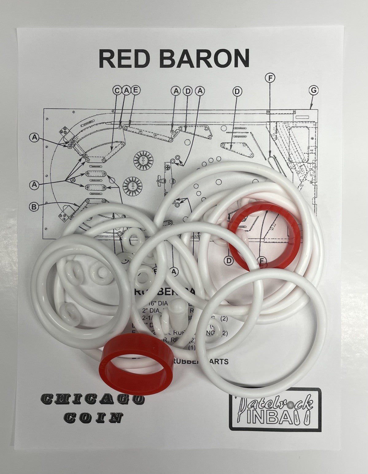 Chicago Coin Red Baron Pinball Machine Maintenance Kit