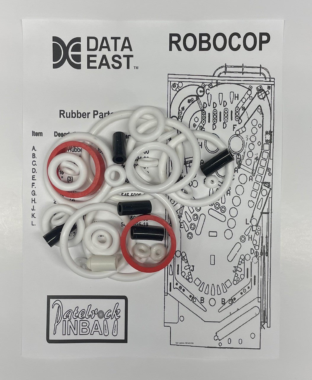 Data East Robocop Pinball Machine Maintenance Kit