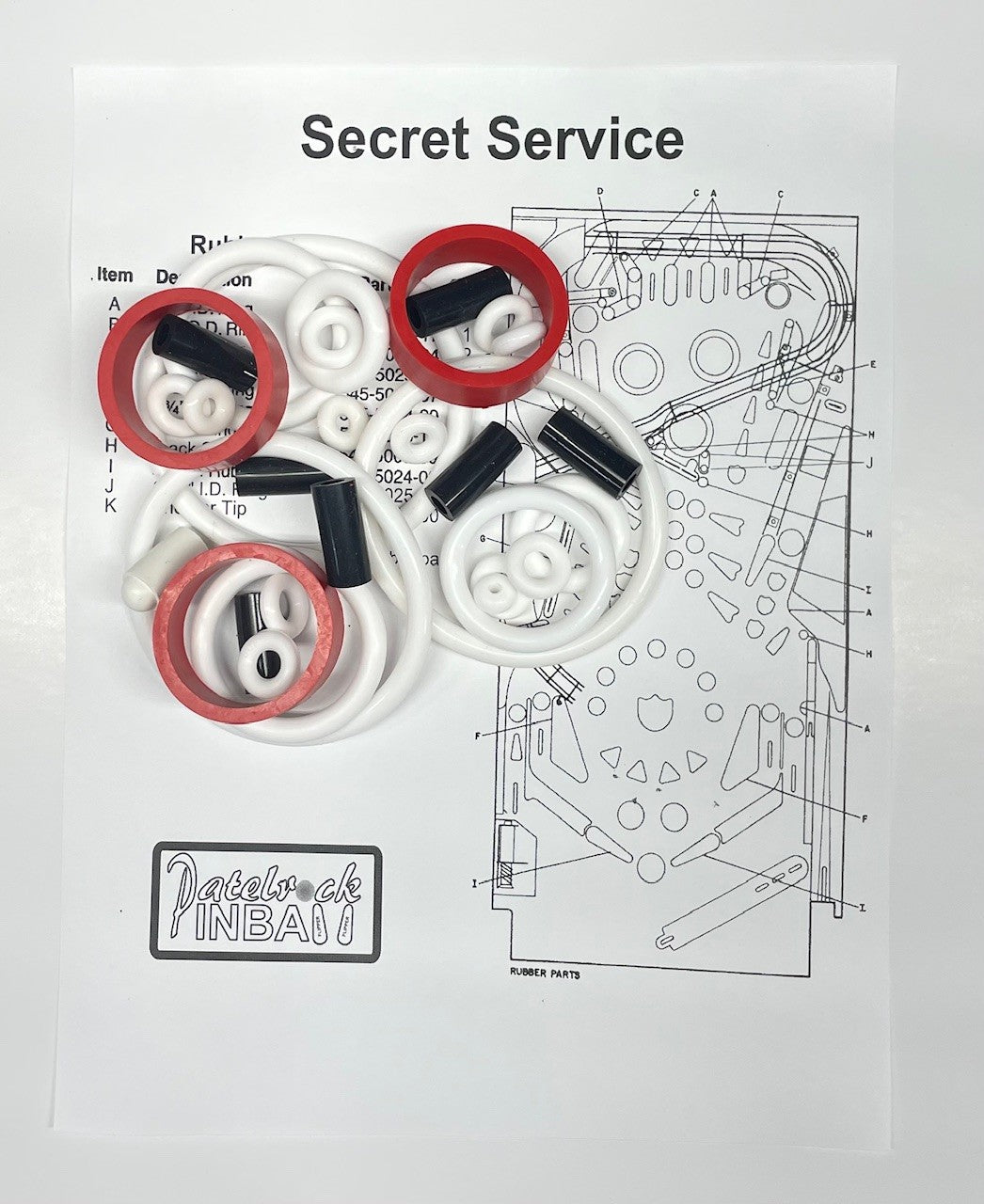 Data East Secret Service Pinball Machine Maintenance Kit
