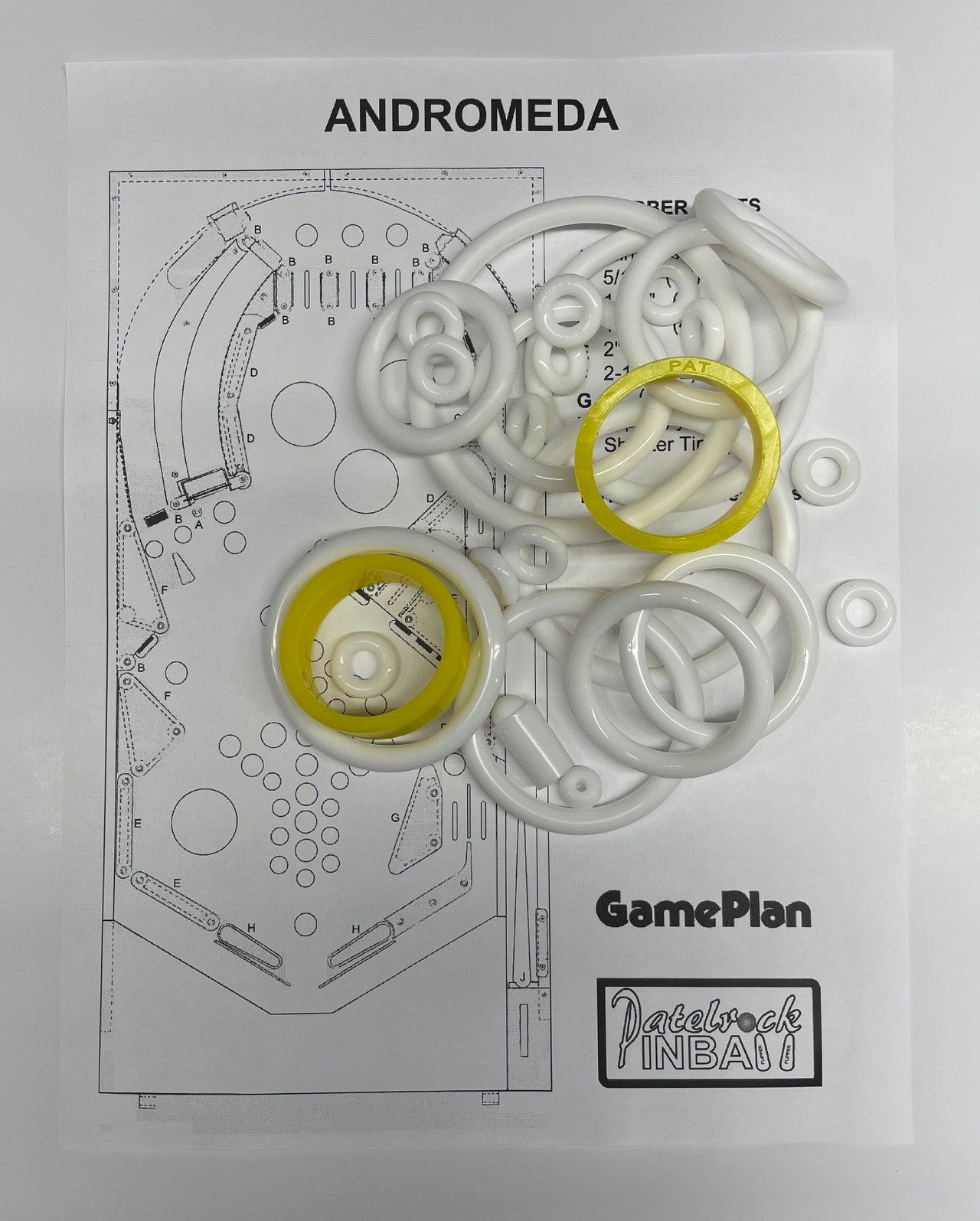 Game Plan Andromeda Pinball Machine Rubber Ring Kit