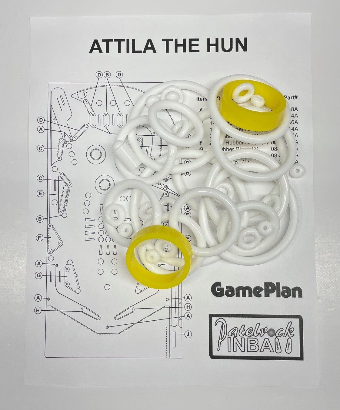 Game Plan Attila The Hun Pinball Machine Maintenance Kit