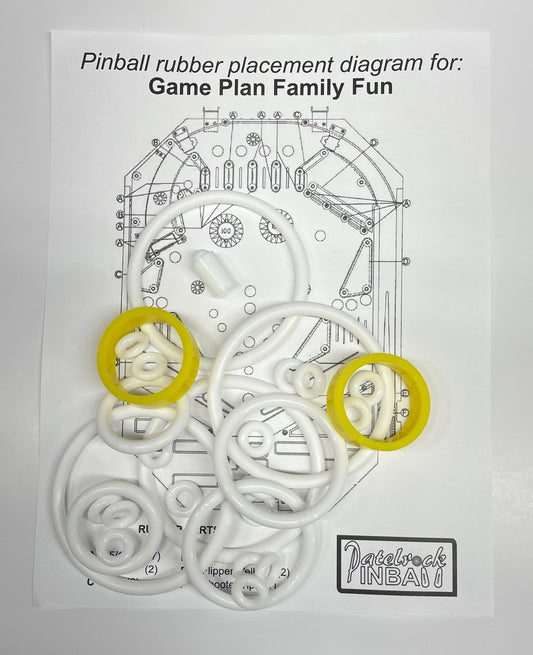Game Plan Family Fun! Pinball Machine Rubber Ring Kit
