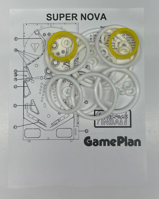 Game Plan Super Nova Pinball Machine Rubber Ring Kit