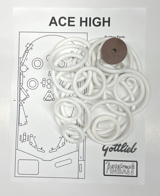 Gottlieb Ace High Pinball Machine Rubber Ring Kit
