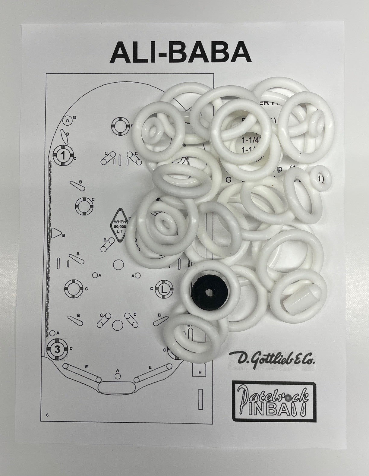 Gottlieb Ali-Baba Pinball Machine Rubber Ring Kit
