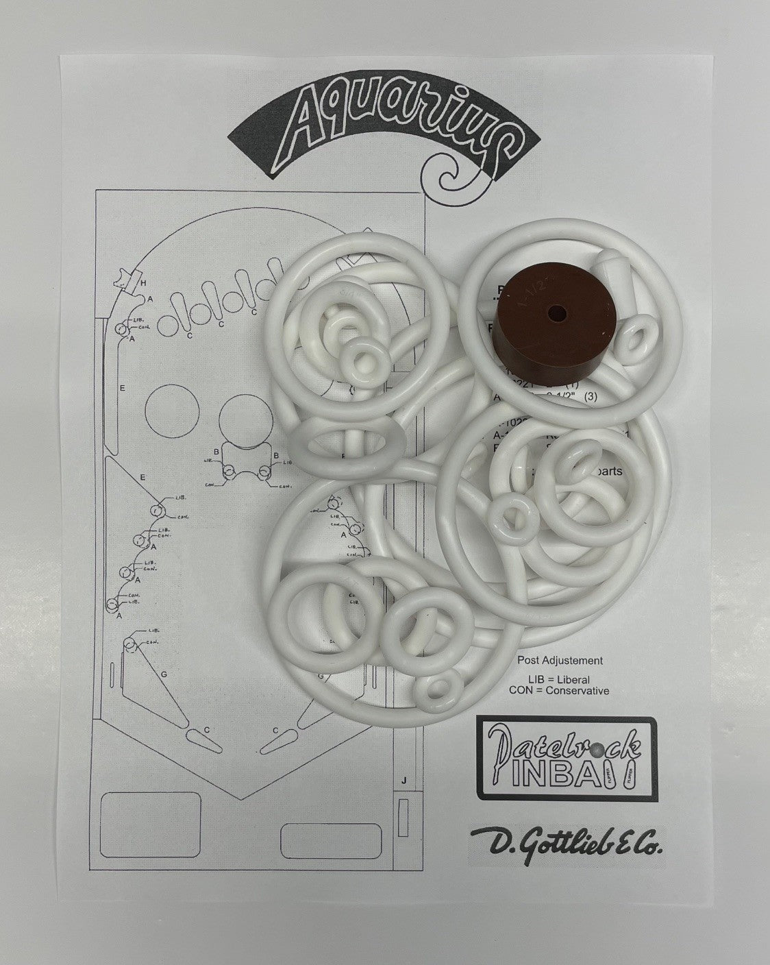 Gottlieb Aquarius Pinball Machine Rubber Ring Kit