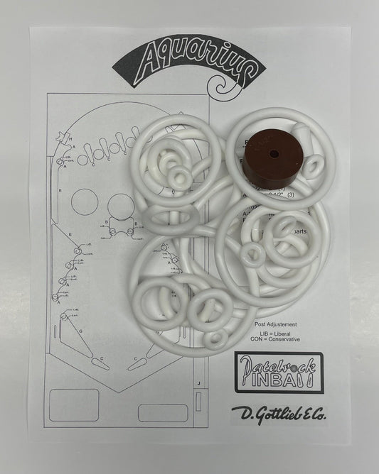 Gottlieb Aquarius Pinball Machine Rubber Ring Kit