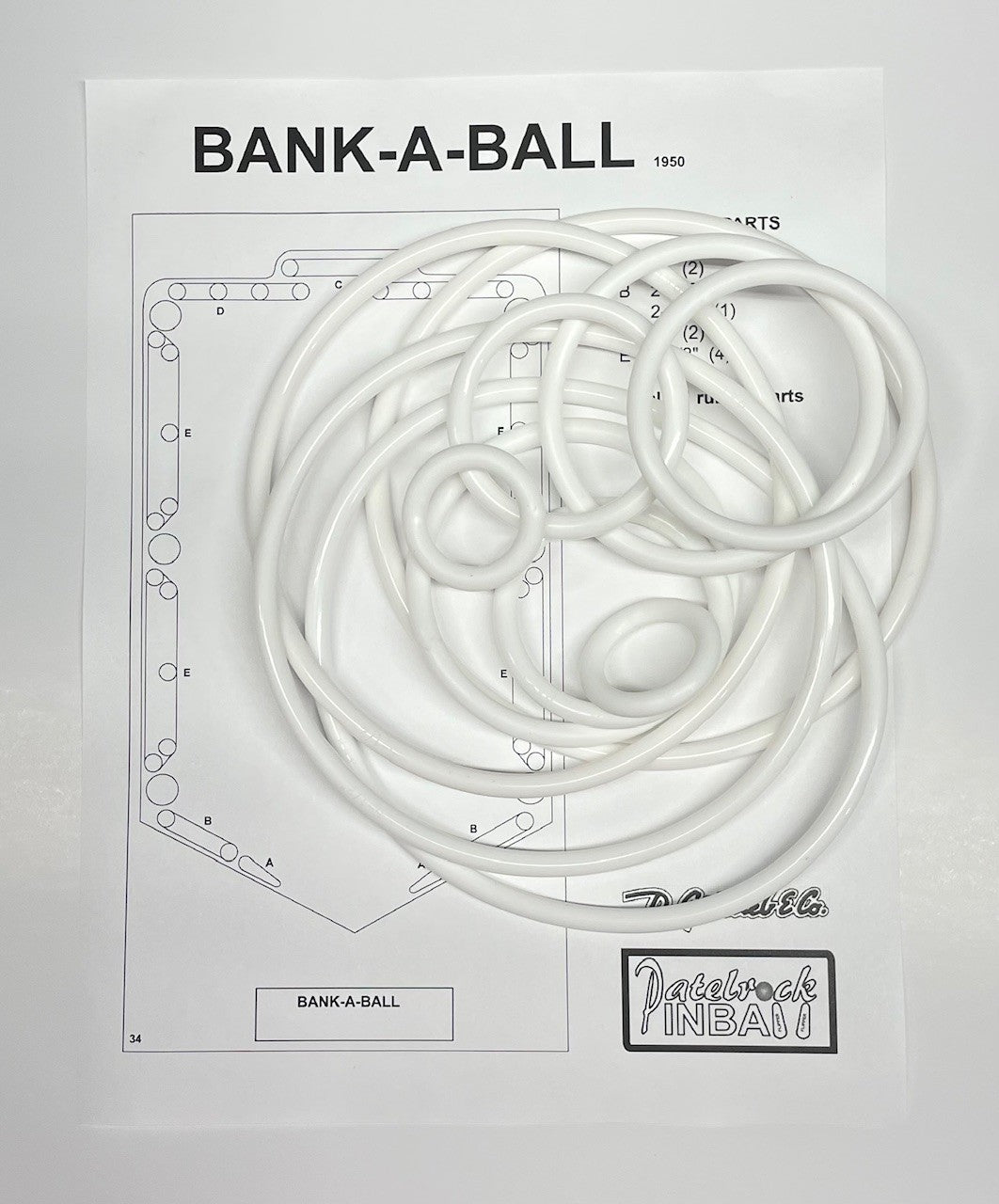 Gottlieb Bank-A-Ball (1950) Pinball Machine Rubber Ring Kit