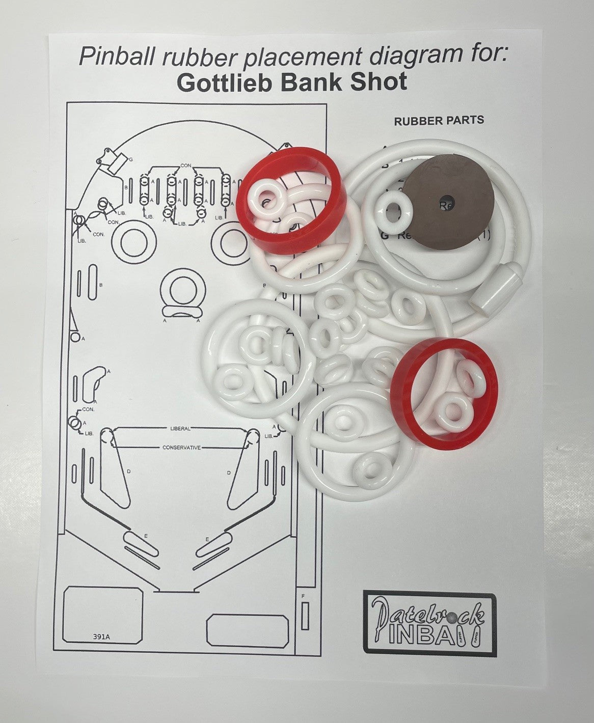 Gottlieb Bank Shot Pinball Machine Maintenance Kit