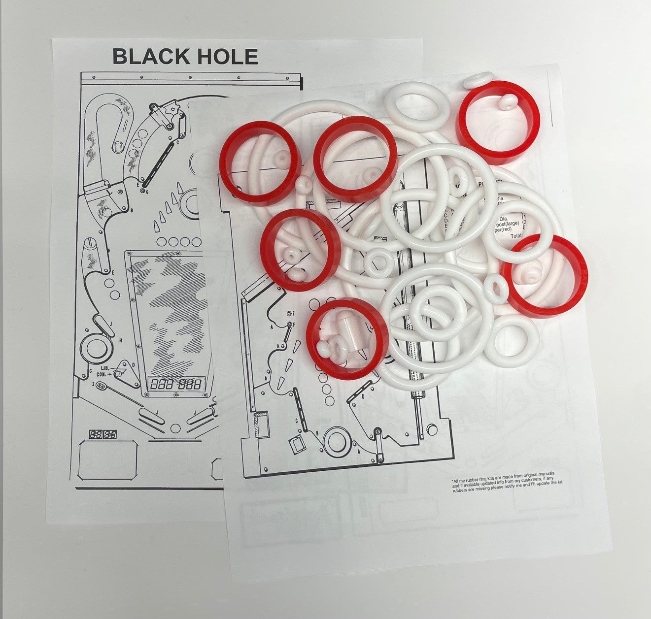 Gottlieb Black Hole Pinball Machine Maintenance Kit