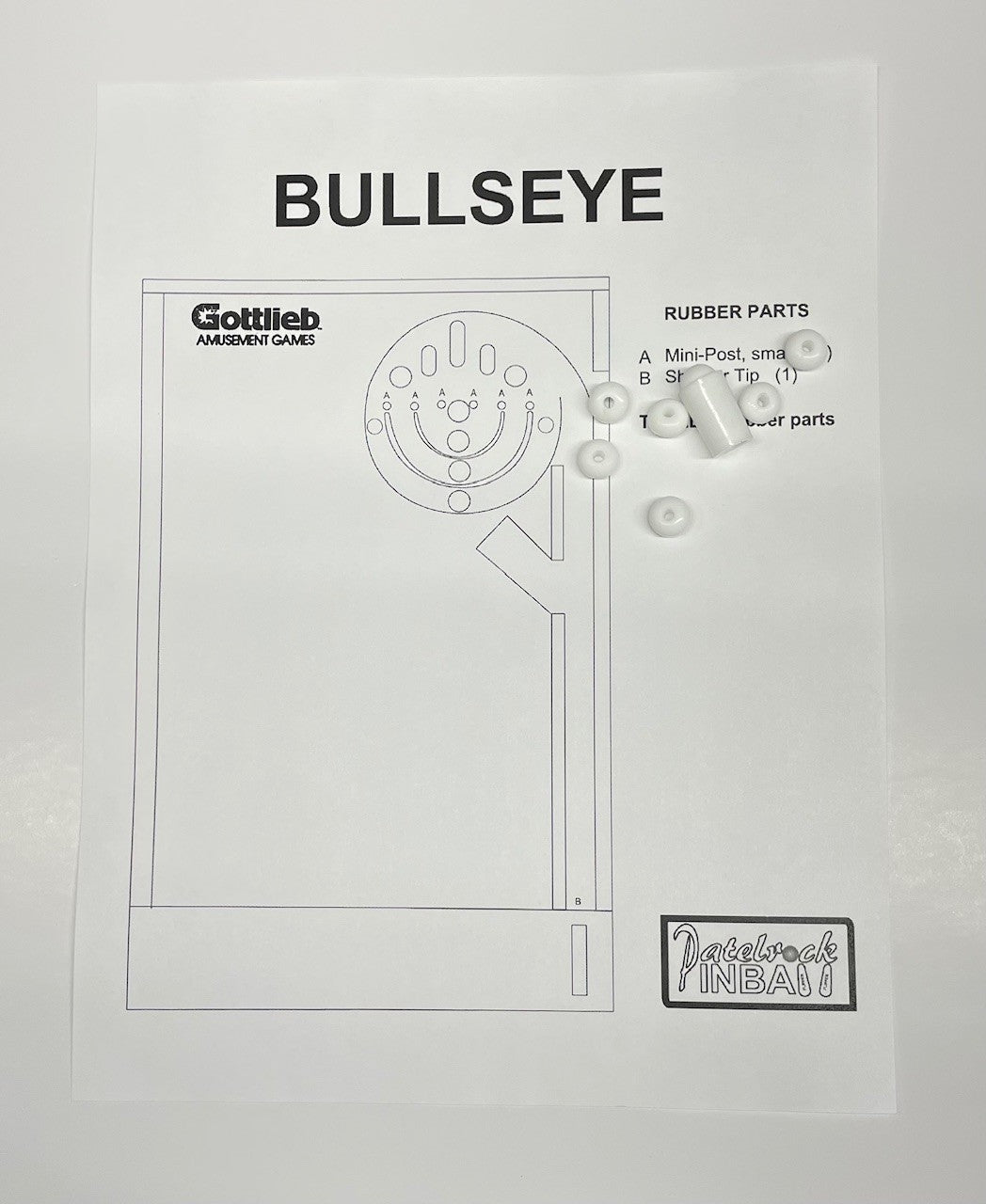 Gottlieb Bullseye Pinball Machine Maintenance Kit