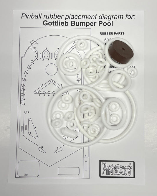 Gottlieb Bumper Pool Pinball Machine Rubber Ring Kit