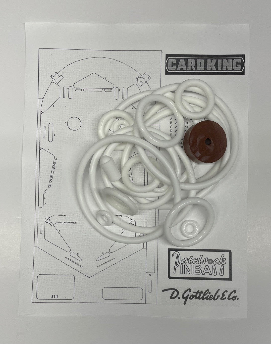Gottlieb Card King Pinball Machine Rubber Ring Kit