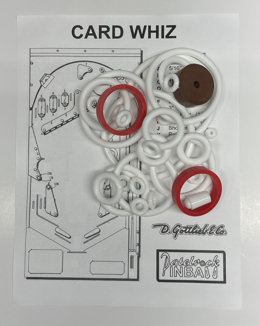 Gottlieb Card Whiz Pinball Machine Rubber Ring Kit